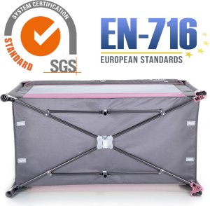 Moolino Łóżeczko turystyczne FUN różowe 9