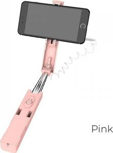 Selfie stick Borofone Borofone - selfie stick 76 cm z pilotem kablowym, różowy 1