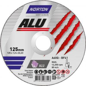 Norton Clipper tarcza Vulcan do aluminium 125mm x 1.0mm x 22.2mm T41 A60Q (66252828237) 1