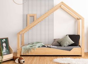 Elior Drewniane łóżko dziecięce domek Lumo 2X - 28 rozmiarów 90x140cm 1