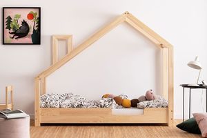 Elior Drewniane łóżko dziecięce domek Lumo 4X - 28 rozmiarów 90x140cm 1
