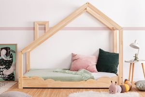 Elior Drewniane łóżko dziecięce domek Lumo 5X - 28 rozmiarów 90x150cm 1