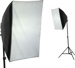 Lampa studyjna IShoot Zestaw Softbox 50x70cm + Statyw 220cm + ŻarÓwka 125w = 600w 2