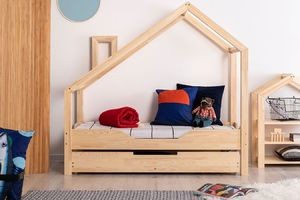 Elior Drewniane łóżko dziecięce domek z szufladą Lumo 8X 90x150cm 1