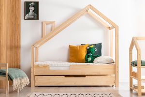 Elior Drewniane łóżko dziecięce domek z szufladą Lumo 9X 90x170cm 1