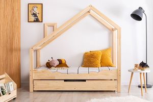 Elior Drewniane łóżko dziecięce domek z szufladą Lumo 10X 90x170cm 1