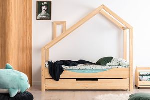 Elior Drewniane łóżko dziecięce domek z szufladą Lumo 11X 90x170cm 1