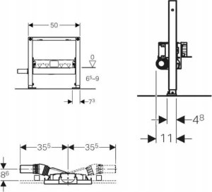 Geberit ZESTAW POD.DUOFIX DO NATRYSK.H65, H50 5