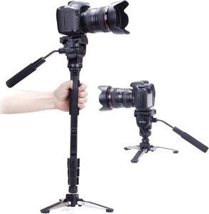 YUNTENG Monopod 2w1 Z Nóżkami I Głowicą Olejową / Video / Gopro Hero 7 5