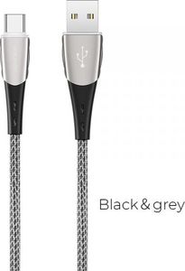 Kabel USB Borofone USB-A - USB-C 1.2 m Szary (BFO-BU15-C-BG) 1