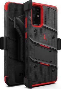Zizo Zizo Bolt Cover - Pancerne etui Samsung Galaxy S20+ oraz podstawka uchwyt do paska (Black/Red) 2