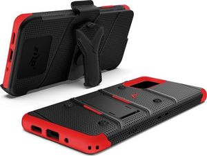 Zizo Zizo Bolt Cover - Pancerne etui Samsung Galaxy S20+ oraz podstawka uchwyt do paska (Black/Red) 7