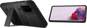 Zizo Zizo Bolt Cover - Pancerne etui Samsung Galaxy S20 oraz podstawka uchwyt do paska (Black/Black) 6