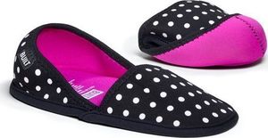 Built BUILT Travel Slippers XL - Składane kapcie podróżne z etui rozmiar 44-46.5 (Mini Dot Black and White) 1