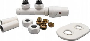 Varioterm Zestaw grzejnikowy Twins All In One prawy biały mat ze złączkami na pex 3