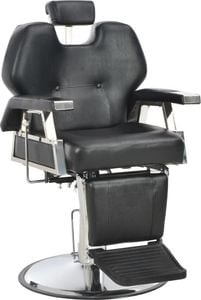 vidaXL Fotel barberski, czarny, 72x68x98 cm, sztuczna skóra 1