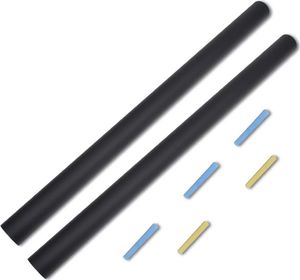 vidaXL Naklejana tablica kredowa (0,6 x 3m), 2 rolki i kreda w zestawie 2