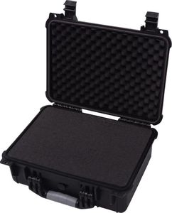 Walizka foto vidaXL Walizka ochronna czarna, 40,6 x 33 x 17,4 cm 3