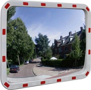 vidaXL Convex lustro drogowe prostokątne 60 x 80 cm z odblaskową ramą 1