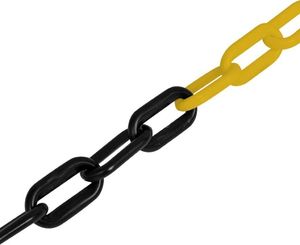 vidaXL Plastikowy łańcuch ostrzegawczy, 30 m, żółto-czarny 2