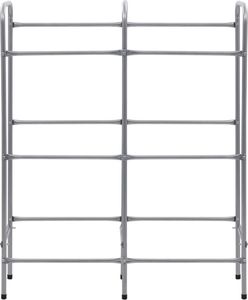 vidaXL Regał magazynowy na 6 skrzynek srebrny 96x33x116 cm stal 3