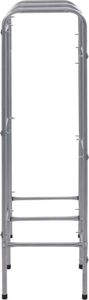 vidaXL Regał magazynowy na 6 skrzynek srebrny 96x33x116 cm stal 4