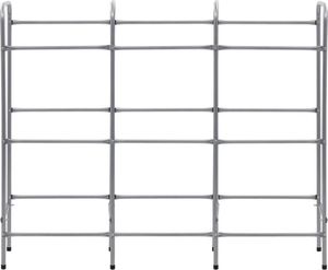 vidaXL Regał magazynowy na 9 skrzynek srebrny 145x33x116 cm stal 3