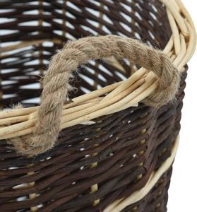 vidaXL Plecak na drewno opałowe, 44,5x37x50 cm, naturalna wiklina 6