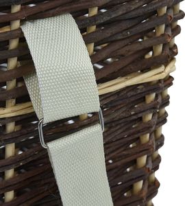 vidaXL Plecak na drewno opałowe, 44,5x37x50 cm, naturalna wiklina 8