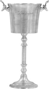vidaXL Pojemnik do chłodzenia szampana, 39x29x71 cm, srebrny 1