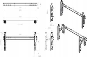OrganizerRolineROLINE Video-Wand Lsung 2x bis 50kg 2