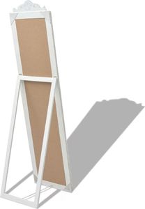 vidaXL Lustro wolnostojące w stylu barokowym 160x40 cm, białe 5