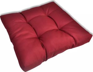 vidaXL Tapicerowana poduszka do siedzenia, czerwone wino 60 x 60 x 10 cm 1
