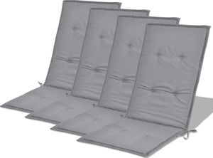vidaXL Poduszki na krzesła ogrodowe, 4 szt., szare, 120x50x3 cm 3