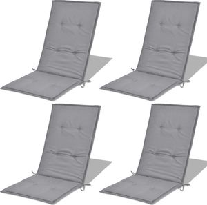 vidaXL Poduszki na krzesła ogrodowe, 4 szt., szare, 120x50x3 cm 4