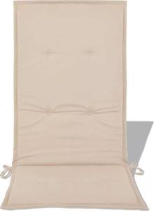vidaXL Poduszki na krzesła ogrodowe, 4 szt., kremowe, 120x50x3 cm 6