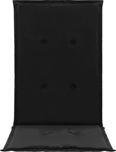 vidaXL Poduszki na krzesła ogrodowe, 2 szt., czarne, 120x50x3 cm 3