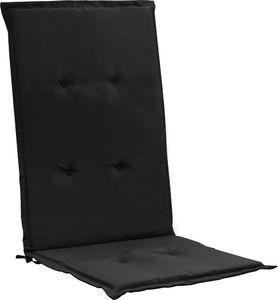 vidaXL Poduszki na krzesła ogrodowe, 2 szt., czarne, 120x50x3 cm 5