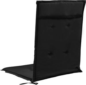 vidaXL Poduszki na krzesła ogrodowe, 2 szt., czarne, 120x50x3 cm 6