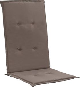 vidaXL Poduszki na krzesła ogrodowe, 2 szt., taupe, 120x50x3 cm 3