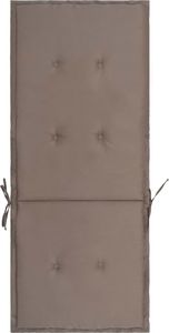 vidaXL Poduszki na krzesła ogrodowe, 2 szt., taupe, 120x50x3 cm 5