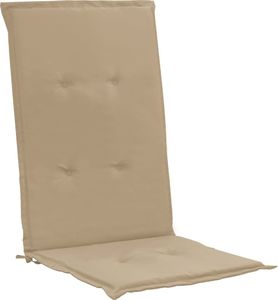 vidaXL Poduszki na krzesła ogrodowe, 4 szt., beżowe, 120x50x3 cm 3