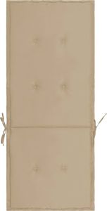 vidaXL Poduszki na krzesła ogrodowe, 4 szt., beżowe, 120x50x3 cm 5