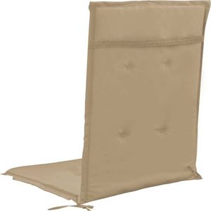 vidaXL Poduszki na krzesła ogrodowe, 4 szt., beżowe, 120x50x3 cm 6