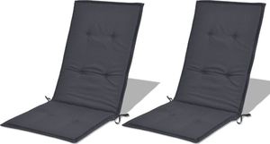 vidaXL Poduszki na krzesła ogrodowe, 2 szt., antracyt, 120x50x3 cm 4