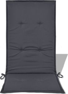 vidaXL Poduszki na krzesła ogrodowe, 2 szt., antracyt, 120x50x3 cm 6