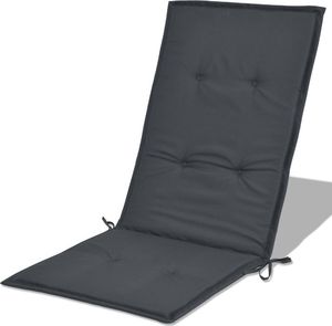vidaXL Poduszki na krzesła ogrodowe, 4 szt., antracyt, 120x50x3 cm 5