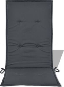 vidaXL Poduszki na krzesła ogrodowe, 4 szt., antracyt, 120x50x3 cm 6