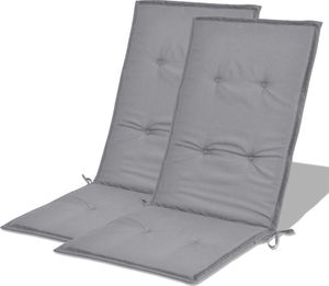 vidaXL Poduszki na krzesła ogrodowe, 2 szt., szare, 120x50x3 cm 3