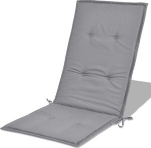 vidaXL Poduszki na krzesła ogrodowe, 2 szt., szare, 120x50x3 cm 5